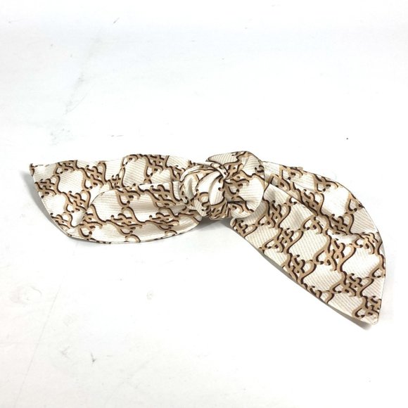 FENDI Ribbon Hair Hairpin Barrette Silk Women\'s Beige main image 10
